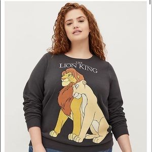 SWEATSHIRT - COZY FLEECE VINTAGE LION KING BLACK